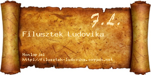 Filusztek Ludovika névjegykártya
